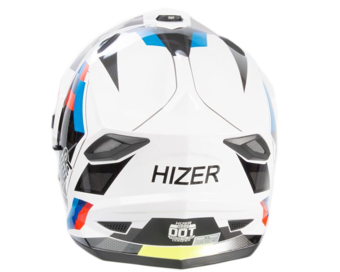 Шлем мото мотард HIZER J6802 №7 (XL) ADVENTURE (2 визора)