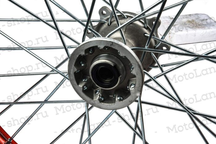 Обод передний 21" (1,60-R21 d=20mm) алюминий/красный KAYO с 2014г. 115x101x6
