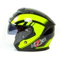 Шлем мото открытый HIZER J222 №2 (L) black/yellow (2 визора) Шлем мото открытый HIZER J222 №2 (L) black/yellow (2 визора)