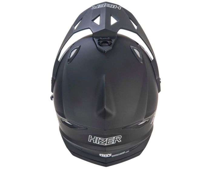 Шлем мото мотард HIZER J6802 №3 (S) matt black (2 визора)