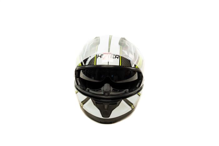 Шлем мото интеграл HIZER B5162 №3 (L) black/lemon
