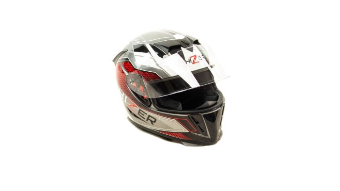 Шлем мото интеграл HIZER J5311 №3 (L) gray/white