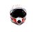 Шлем мото мотард HIZER J6802 №5 (M) white/red (2 визора)