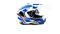 Шлем мото мотард HIZER J6802 №6 (M) white/blue (2 визора)