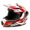 Шлем мото кроссовый HIZER J6801 №5 (L) white/red