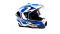 Шлем мото кроссовый HIZER J6801 №6 (XL) white/blue