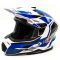 Шлем мото кроссовый HIZER J6801 №6 (XL) white/blue