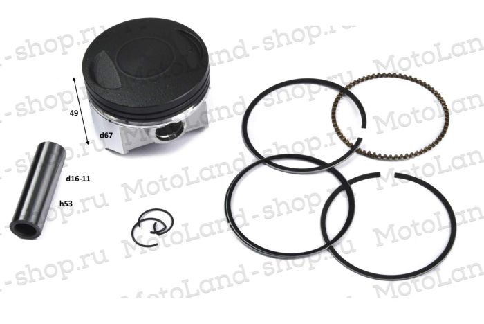 Поршень в сборе d=67mm 167FML (CG200-B) X-TECH
