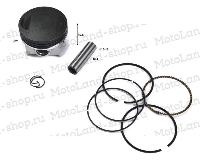 Поршень в сборе d=67mm YX167FMM (CB250-C) X-TECH