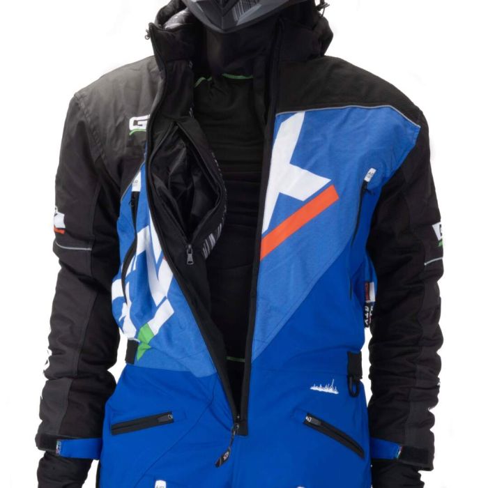 Комбинезон для снегохода GTX №1 black-blue (текстиль) (XXL)