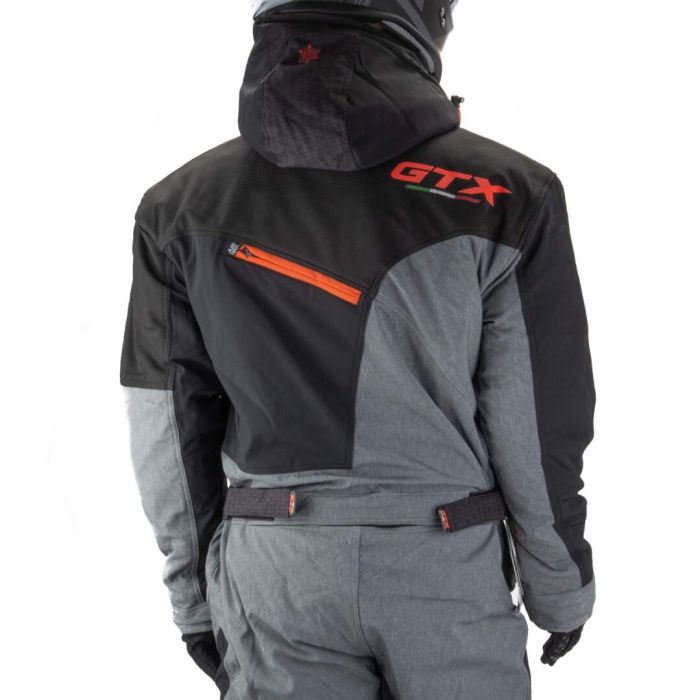 Комбинезон для снегохода GTX №3 black-orange (текстиль) (S)