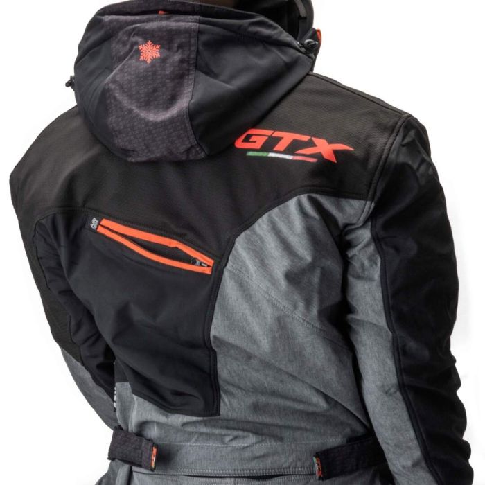 Комбинезон для снегохода GTX №3 black-orange (текстиль) (XXL)