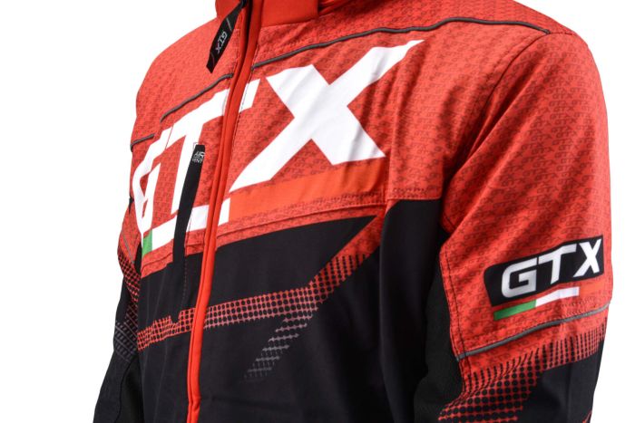 Куртка для снегохода GTX №2 black-red (текстиль) (L)