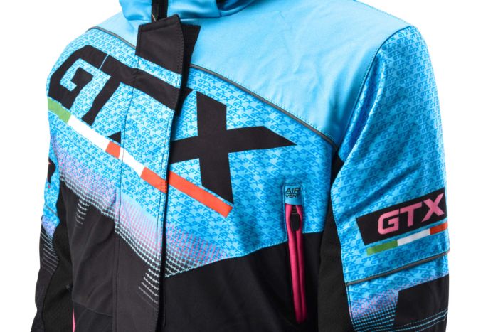 Куртка для снегохода (женская) GTX №3 black-blue (текстиль) (S)