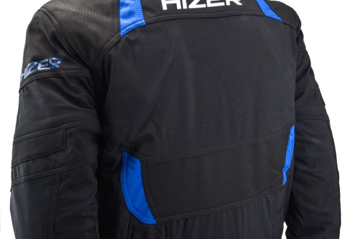 Куртка для снегохода HIZER №2 black-blue (текстиль) (S)