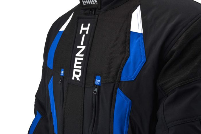 Куртка для снегохода HIZER №2 black-blue (текстиль) (XXXL)