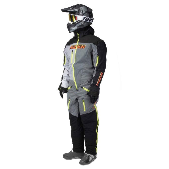 Комбинезон для снегохода HIZER №3 black-gray (текстиль) (XXL)