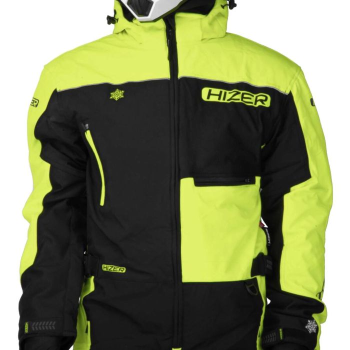 Комбинезон для снегохода HIZER №1 black-yellow (текстиль) (XL)