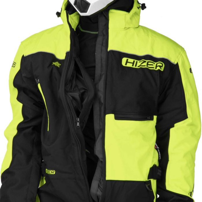 Комбинезон для снегохода HIZER №1 black-yellow (текстиль) (XL)