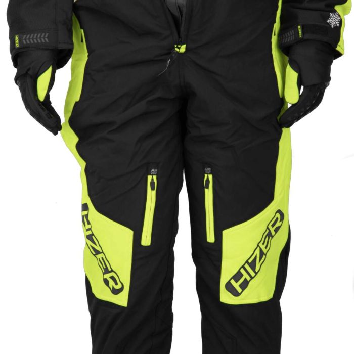 Комбинезон для снегохода HIZER №1 black-yellow (текстиль) (XXL)