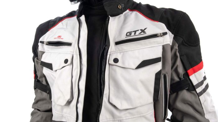 Куртка мотоциклетная (текстиль) GTX EJ-2404 LIGHT GREY (XXL)