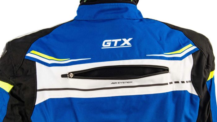 Куртка мотоциклетная (текстиль) GTX EJ-2412 BLACK/LIGHT BLUE (XL)