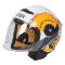 Шлем мото открытый HIZER J511 №1 yellow/black (S)
